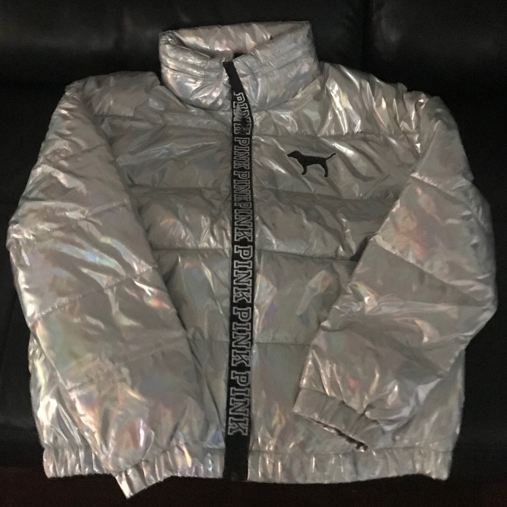 Victoria’s Secret PINK metallic puffer jacket 2017